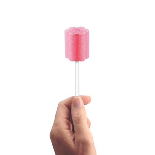 250 Stück Mundpflegestäbchen, Einweg Mundstäbchen zur pflege, Mundpflegeschwamm Tupfer mit geschmack für Reinigung in Zahnkliniken, Geeignet für ältere Menschen, Säuglinge usw. (Brombeere)