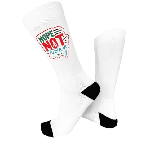 nope not today half calf sock for son2