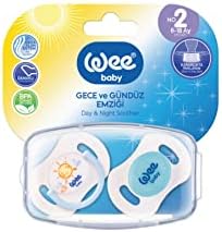 Wee Baby 2'li Gece Gündüz Emzik (Saklama Kabı Hediyeli) - Mavi
