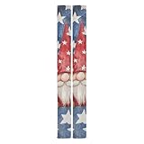 QwThum Three July 4th Gnomes Stars Refrigerator Handle Covers Set of 2 Door Handle Covers for Fridge Oven Microwave Appliance Washable Decor Non-Slip Dishwasher Door Cloth Protector 14x5.5in