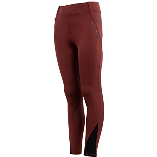 Pantalon d'équitation BR pour enfant bordeaux idéal pour les cours au poney-club