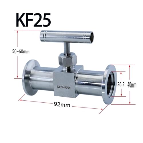 Válvula de parada de flujo KF25 para laboratorios y cámaras de vacío 5