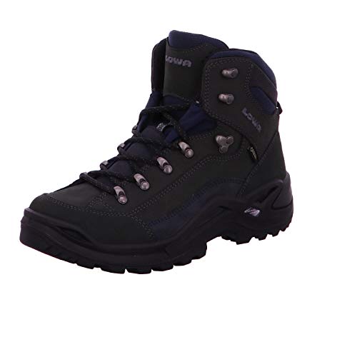 Image of LOWA Mens Renegade GTX Mid Dark Grey Navy Boots 11.5 US