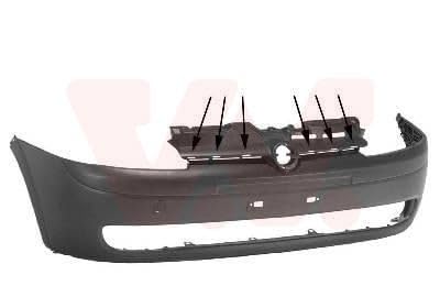 VAN WEZEL Pare-choc 3777577 avant noir Compatible avec OPEL Corsa C 3/5 portes X01 Combo C Van/Break Combo C Tour Corsa C Van X01