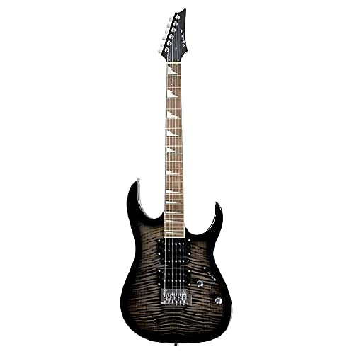 Image of VAULT RG1 Soloist Premium Basswood Electric Guitar (Black, Indian Laurel Fretboard)