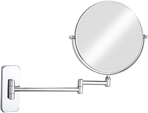 Miroir de maquillage mural pivotant miroir de courtoisie double face salle de bain 8 pouces - 2