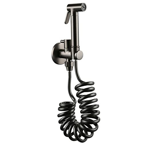 Spruzzatore Bidet Portatile per WC, spruzzatore per Pannolini di Stoffa, Pistola per Montaggio a Parete, spruzzatore per WC Portatile Grigio, con Adattatore per valvola a T in OT