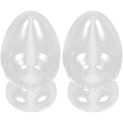 BAZEITFLOW Botellas de Vidrio Cónicas de Laboratorio 125 Ml Set de 2 Unidades Diseño Transparente Forma de Corazón de Pollo Fondo Plano para Muestras y Exhibición Científica