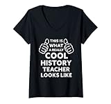 Photo Gallery donna funny saying history teacher school teaching men women humor maglietta con collo a v Photo Gallery donna funny saying history teacher school teaching men women humor maglietta con collo a v