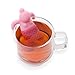 Infusor de té para té de hierbas de hojas sueltas, colador de té de silicona para una taza o taza, idea de regalo para mujeres y amantes del té, rosa …