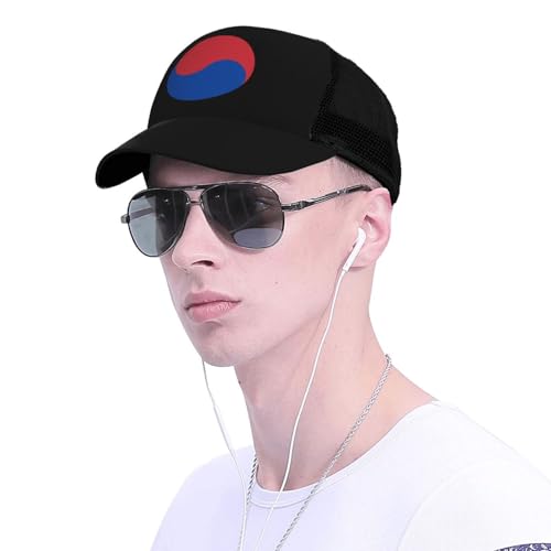 South Korea Flag Mesh Baseball Cap - Classic Adjustable Peak Cap, Trucker Hat for Men & Women4