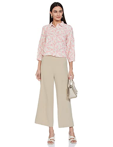 Image of Amazon Brand - Eden & Ivy Women Crepe 3 /4 Sleeve Regular Fit Shirt (Available in Plus Sizes)