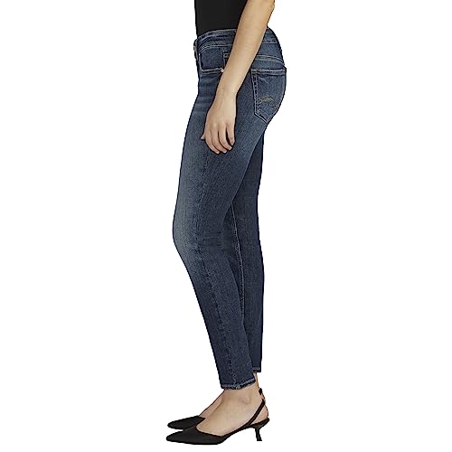 Silver Jeans Co. Women's Elyse Mid Rise Comfort Fit Skinny Jeans2