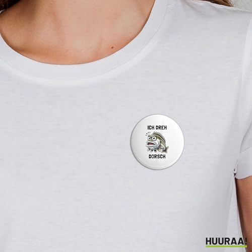 Huuraa Button Ich dreh Dorsch Comic Meme Geschenk Größe 25mm Ich dreh Dorsch Geschenkidee
