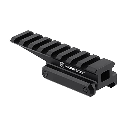 FOCUHUNTER Tactical Picatinny Fast Optic Riser Mount 3.5" Length 0.67" Raised Height Scope Mount Adapter 8 Slots Lightweight Offset Rail Mount Accessories for Red Dot Sight Scope - Image 3