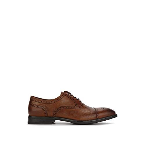 Futurepod Leather Lace-Up Oxford with Medallion Cap Toe2