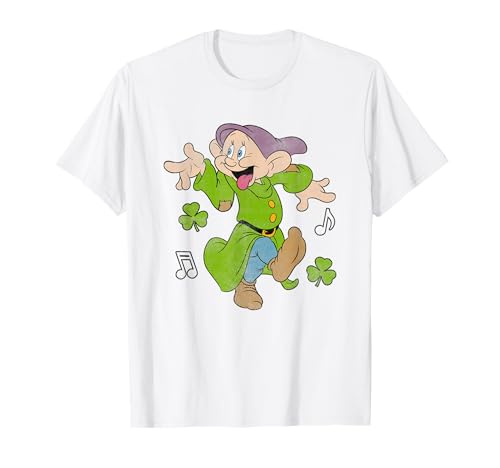 Disney Snow White St. Patrick's Day Happy Dopey Chest Logo T-Shirt