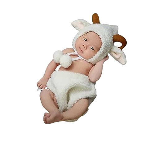 Holibanna Fato ovelha para menino menina recém-nascido fato para sessão de fotos de meses acessórios fotográficos adoráveis para meninas