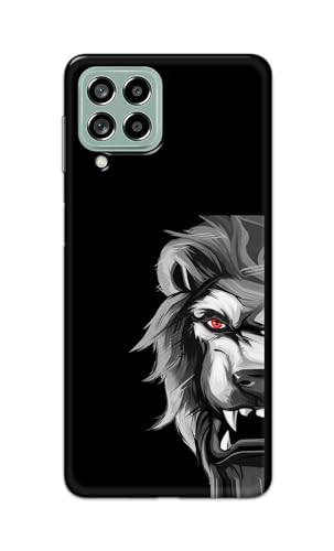 Image of PRINTFIDAA Printed Hard Back Cover Case for Samsung Galaxy M53 5G Back Cover (Angry Lion) -112