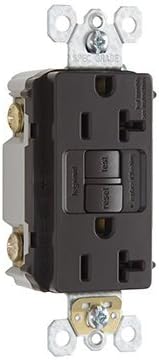 Pass & Seymour 2097 Specification Grade Self-Test GFCI Duplex Receptacle 20 Amp 125 Volt AC NEMA 5-20R Brown Radiant