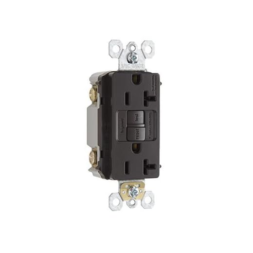 Pass & Seymour 2097 Specification Grade Self-Test GFCI Duplex Receptacle 20 Amp 125 Volt AC NEMA 5-20R Brown Radiant