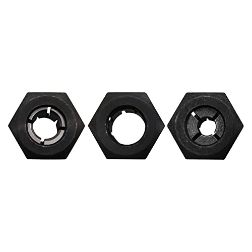 Thaekuns 3 Piece Router Collet Kit 2610906283 1/4",2610906284 1/2" And 2610906287 3/8" For Bosch 1613,1617, 1618,1619 Series Routers #TOP1
