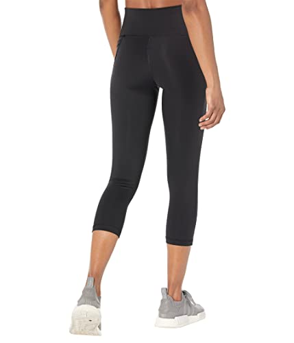 adidas Womens Optime High Waisted Athletic Capri Training Casual Casual Moisture Wicking - Black2