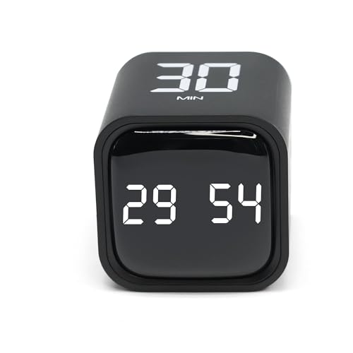 Productivity Timer Flip Gravity Sensor Cube Timer With Countdown & Countup & Stopwatch- Pomodoro Timer Cube,Adjustable Volume & Vibration Alert,Preset 5/10/30/60 Min - Image 4