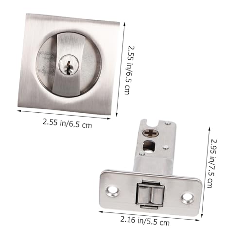 Set de Cerradura para Puerta Corrediza con Llaves Diseño Moderno y Privacidad Invisible Acabado Duradero para Dormitorios y Baños miniatura 2