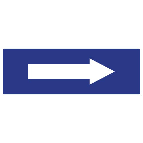 STOPSignsAndMore - ADA Compliant Directional Arrow Sign with Tactile Arrow - 6X2 (Blue) | 1/32