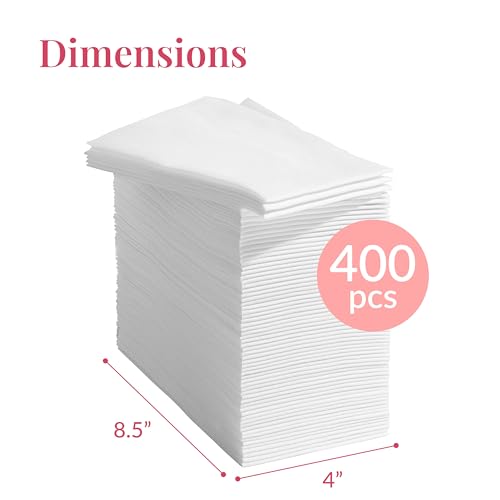 Image of Prestee 400 Linen Feel Disposable Paper Hand Towels - White, Event Supplies, Disposable Guest Towels, Wedding Napkins, Disposable Napkins for Guest Bathroom, Christmas Parties, Holiday Dinners