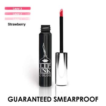 LIP INK Liquid Lip Color Lipstick - Strawberry Red | Natural & Organic Makeup for Women by Lip Ink International | 100% Organic, Kosher, Vegan