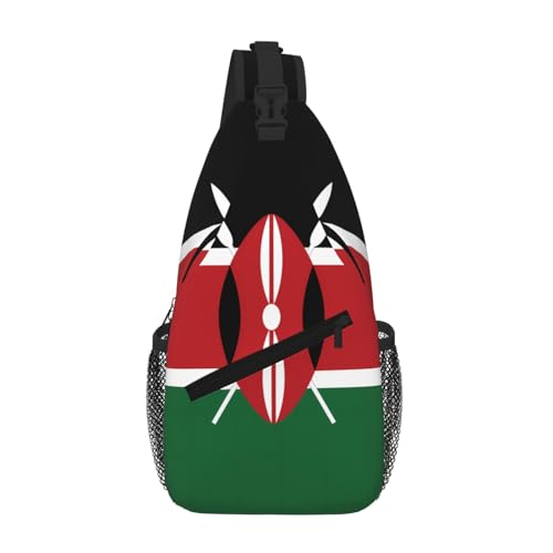 Sac de poitrine drapeau Kenya, sacoche festival et voyage pour homme