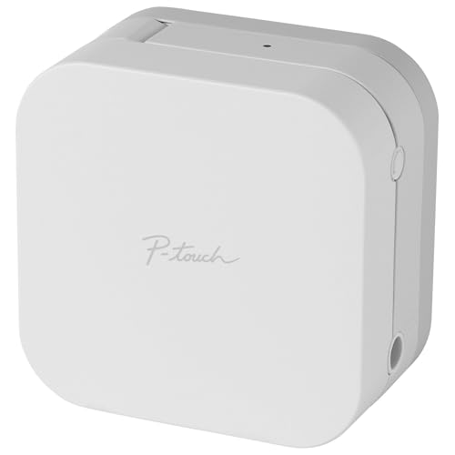 Image of Brother P-Touch Cube Color Smartphone Label Maker, Bluetooth Wireless Technology, Multiple Templates Available for Apple & Android Compatible - White