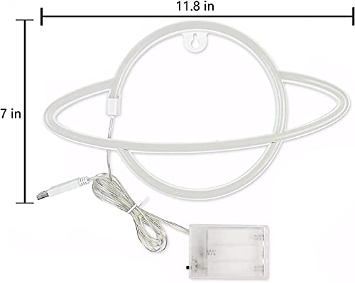 Brighten Up Your Space with SATYAM KRAFT Neon LED Planet Lights - Perfect for Gifting and Adding Vibrant Decor to Your Bedroom, Living Room, or Walls! Get Yours with USB Plug-in and Pick from Pink or Blue Colors. Order Now!