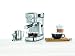 Severin KA 5995 Macchina Espresso Espresa Plus, per 1 o 2 Tazze, Adatta per cialde ESE e caffè macinato, Kit Barista, Pressione 15 Bar, 1350 W, Acciaio Inox, Nero Opaco