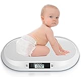 ✔ Fácil de usar: esta báscula para bebés conveniente y fácil de usar tiene modos de bloqueo de peso automático y manual, lo que permite mediciones rápidas y precisas incluso cuando el bebé se está moviendo.