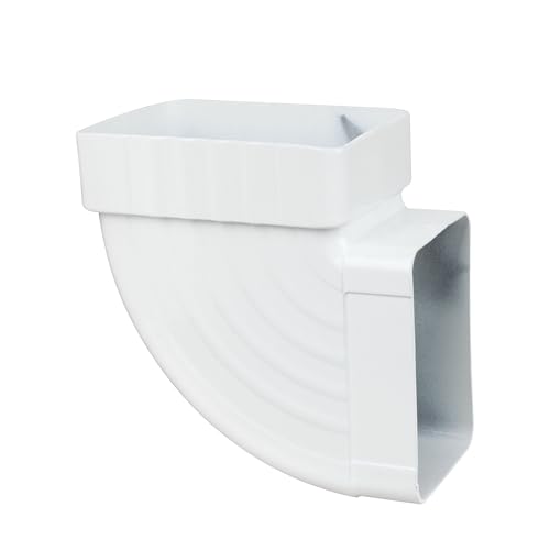 Rsoise Gutter Downspout Elbow 90 Degree 3x4 Gutter Elbow Aluminum Downspout Elbow1Pcs White