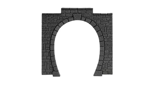 NOCH® Tunnel-Portal, 1-gleisig H0 Kunststoff, in Grautönen für Modellbahn und Diorama Enthusiasten