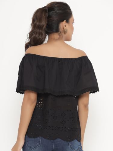 Image of Pure Cotton Schiffli Top
