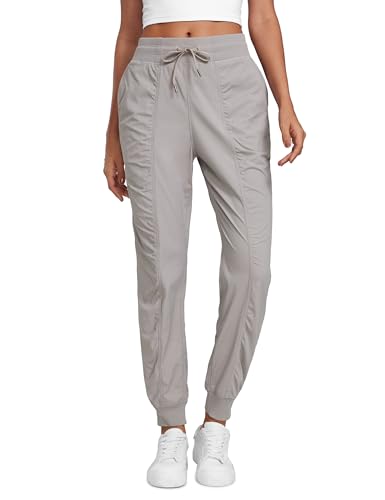 Image of CRZ YOGA Ease Line Joggers 26 inch /28.5 inch /30.5 inch | Casual, Lightweight, Ruched Design, Pockets, for Women