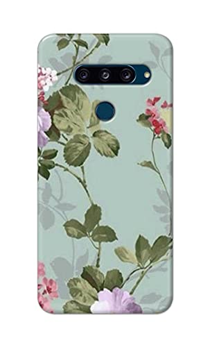 Image of Printed Hard Back Cover Case for LG V40 ThinQ Back Cover (Floral Painting) -1302