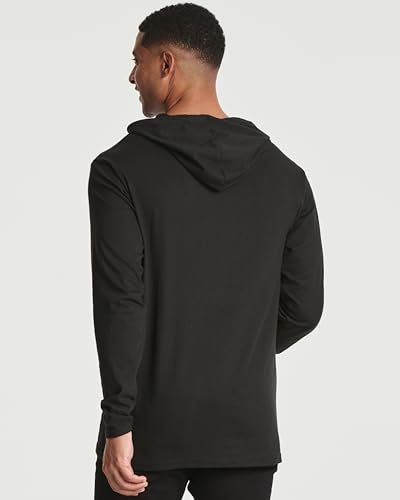 Real Essentials 3 Pack: Men's Cotton Lightweight Casual Pullover Drawstring Hoodie With Pocket (Available In Big & Tall)3