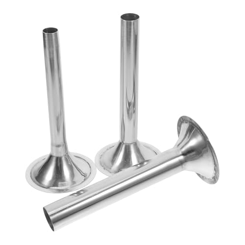 AUTSUPPL Lot de 3 Tubes Inox pour Poussoir à Saucisses 10-12 Compatible Hachoir à Viande Acier Inoxydable Remplissage Saucisses la Cuisine Professionnelle