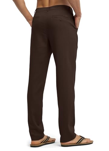 Image of Willit Men's Linen Pants Casual Linen Dress Pants Beach Summer Lightweight Trousers 28 inch 30 inch 32 inch