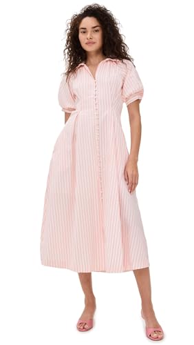 English Factory Women's Seersucker Striped Midi Dress