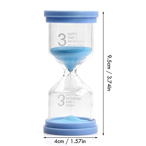 Pagezol Sand Timer Colorful Hourglass 3mins / 5mins / 10mins Hourglass Timer Egg Timer Creative Gift for Children Kids Classroom Game Toy Home Living Room Office Decoration - Image 2