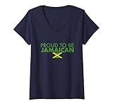 Photo Gallery donna proud to be jamaican giamaica bandiera giamaicana maglietta con collo a v Photo Gallery donna proud to be jamaican giamaica bandiera giamaicana maglietta con collo a v