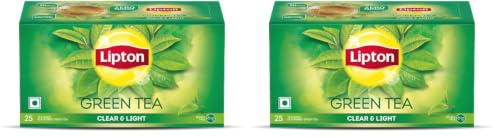 Image of Lipton Clear & Light Green Tea Bags 25 pcs (Pack of 2)