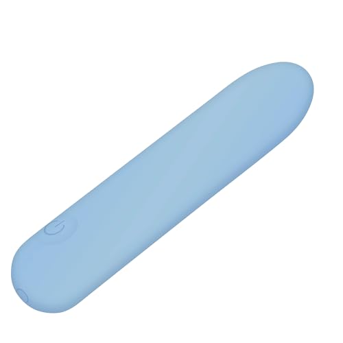 Adam & Eve Eve's Silky Sensations Silicone Rechargeable Bullet, Portable Handheld Toys for Women, Sex Massage Tools, Small Mini Quiet Vibrator, Personal Pleasure, Waterproof Easy Clean, Blue